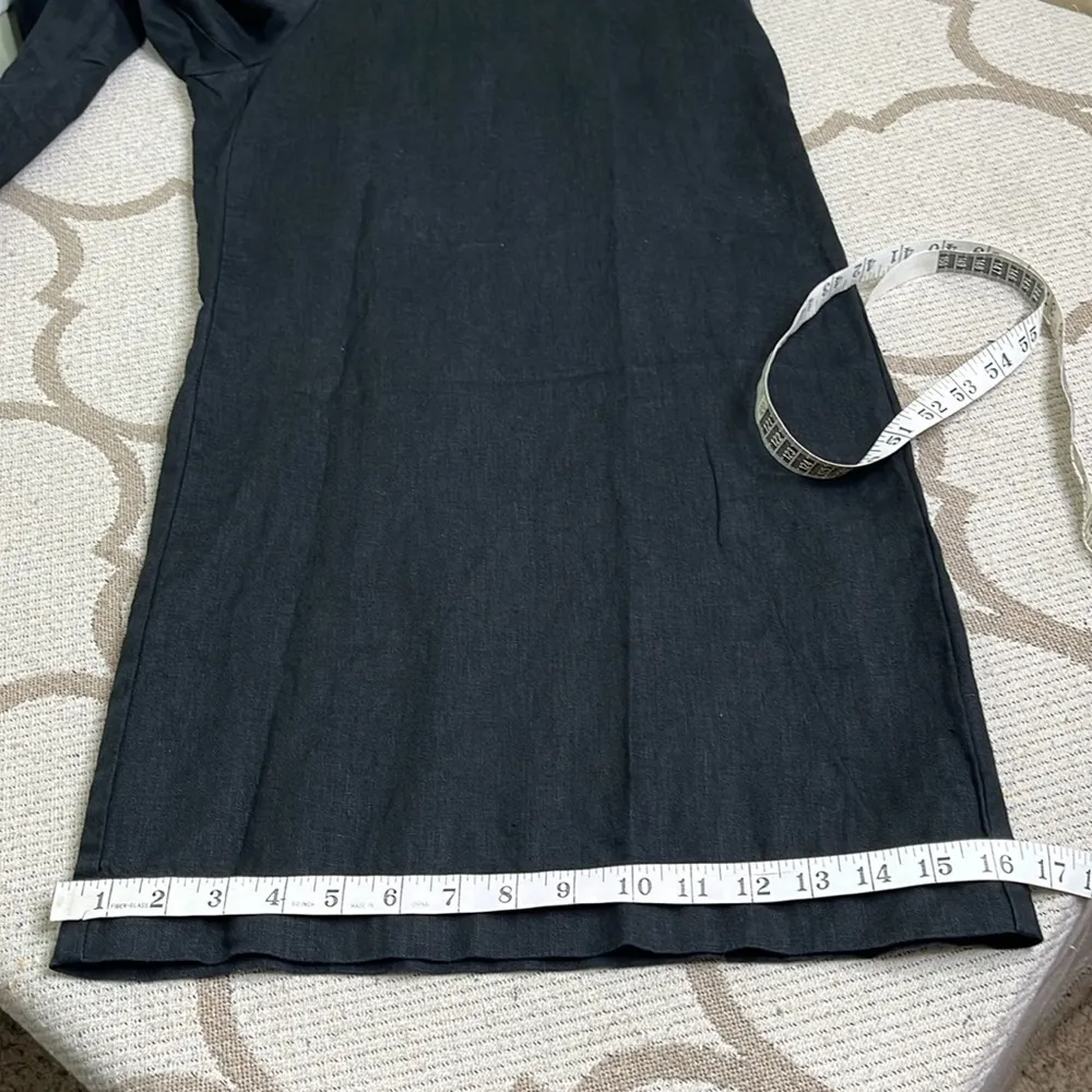 Madewell Black Sleeveless Wide-Leg Jumpsuit in 100% Linen, size 12 - Image 10