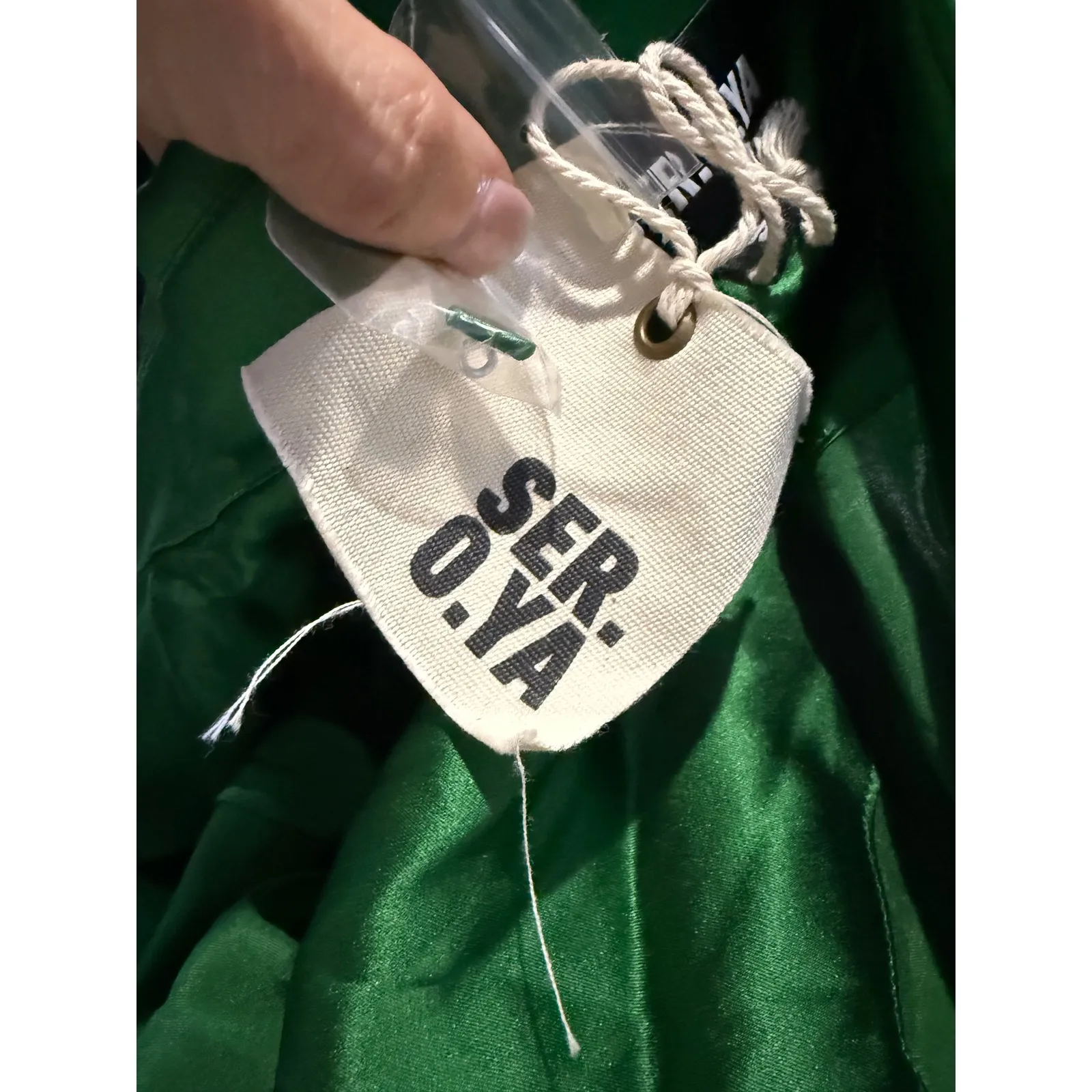 NWT Ser.o.ya Silk Demi‎ Mini Dress in Amazon Green Small $495 - Image 7