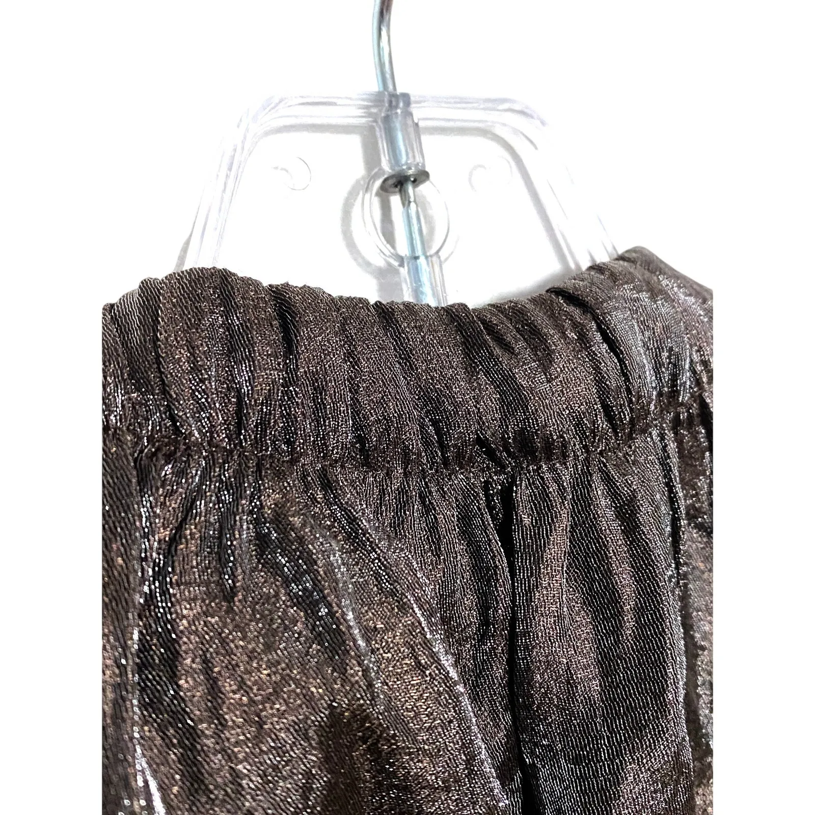 Adrianna Papell Boutique Halter Dress 2 Metallic Whimsigoth Grunge Prom Formal - Image 7