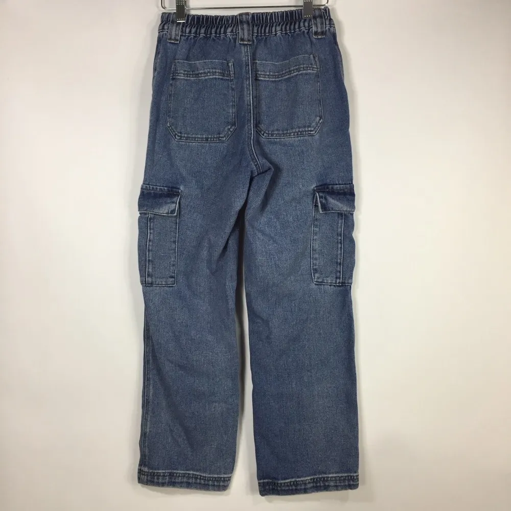 Pacsun Blue Cargo Utility Jeans Elastic Waist Size S - Image 9