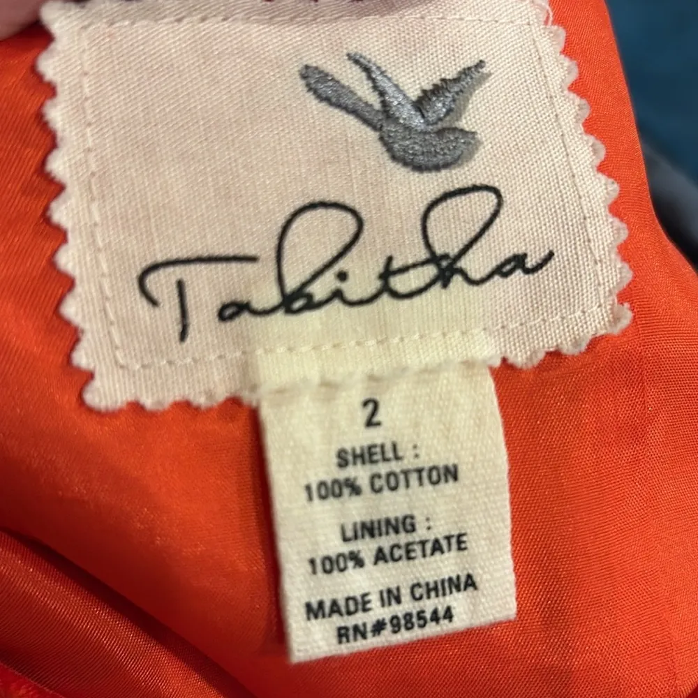 Anthropologie Tabitha color block mini  dress red black sz 2 - Image 4