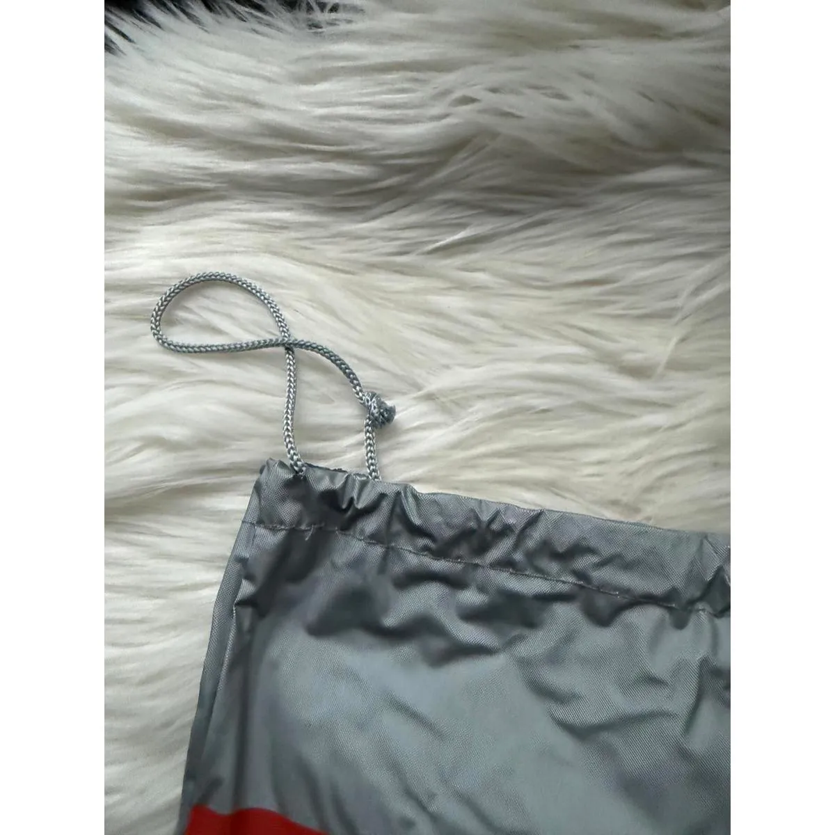 Prada  Gray Dust Bag with Red Logo - Image 3