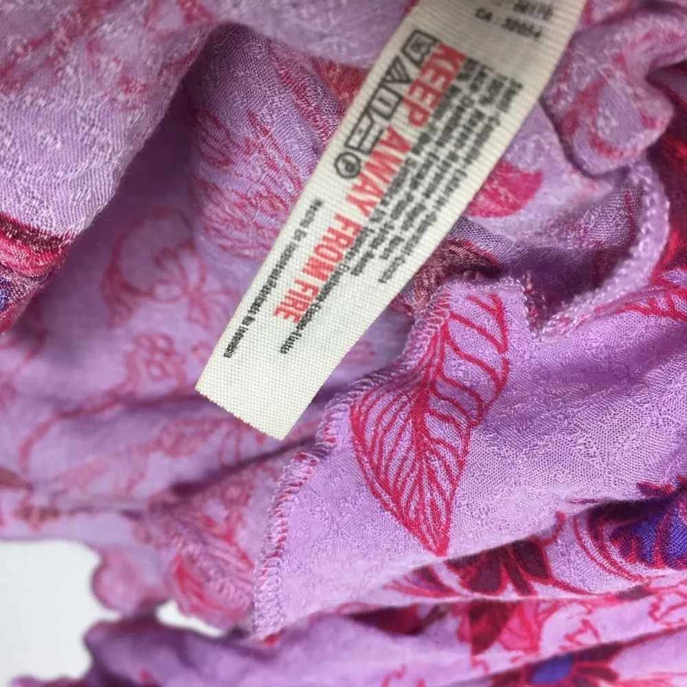 Free People She Moves Purple Floral Lace Swing Racer Back Slip Mini Dress XS - Image 6