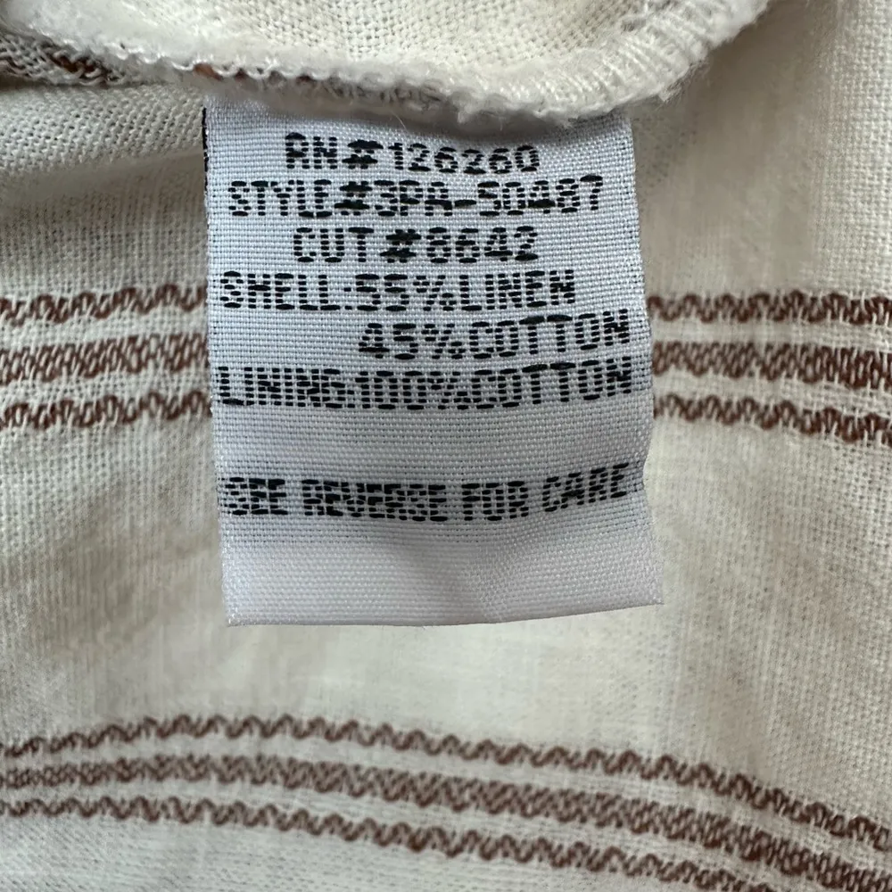 Velvet Heart Joselle, Long, Tab Sleeve, Button Down Dress, Linen blend, belted. - Image 6