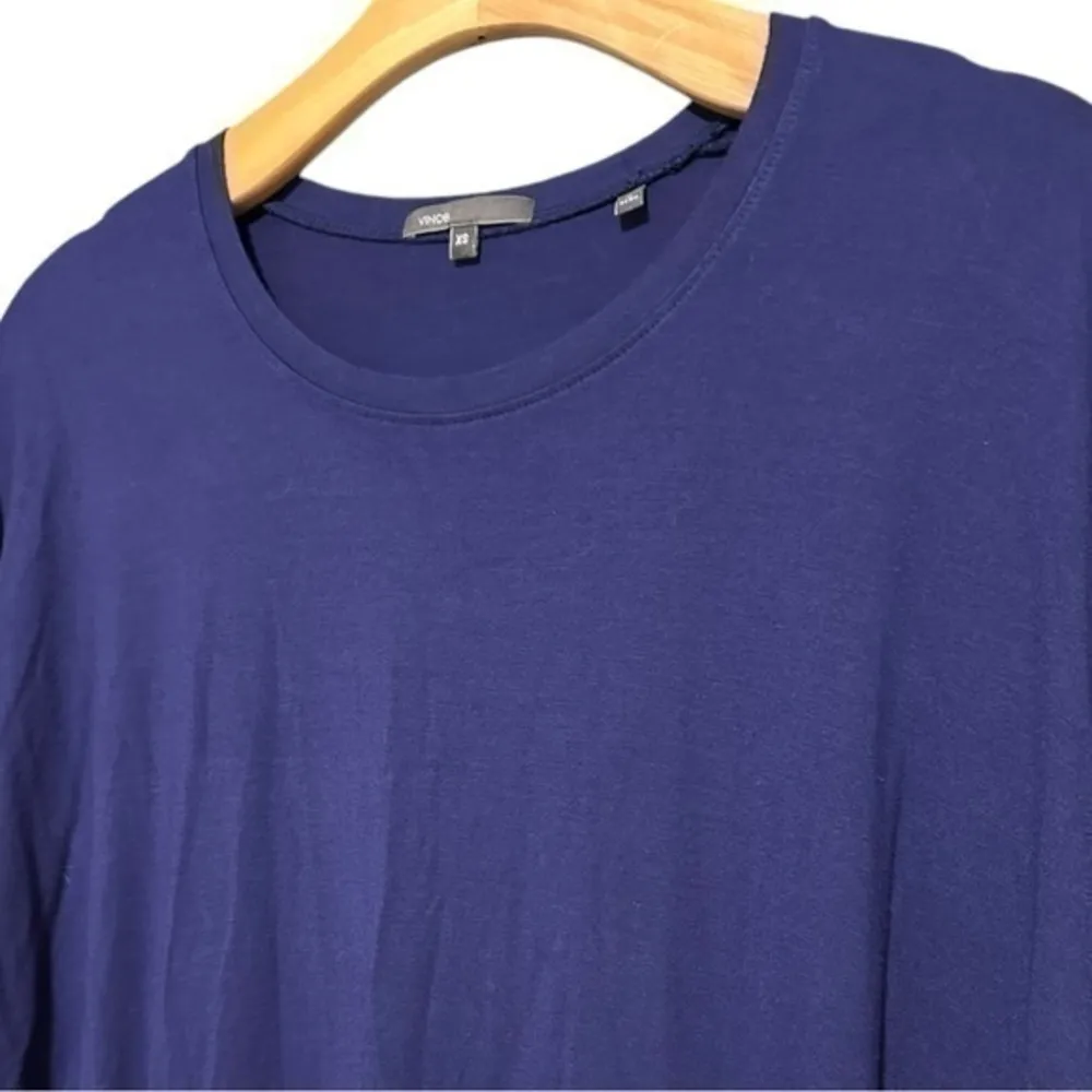 Vince Women’s Size XS Blue Viscose Jersey Knit Dolman Short Sleeve Shirt Top - Image 2