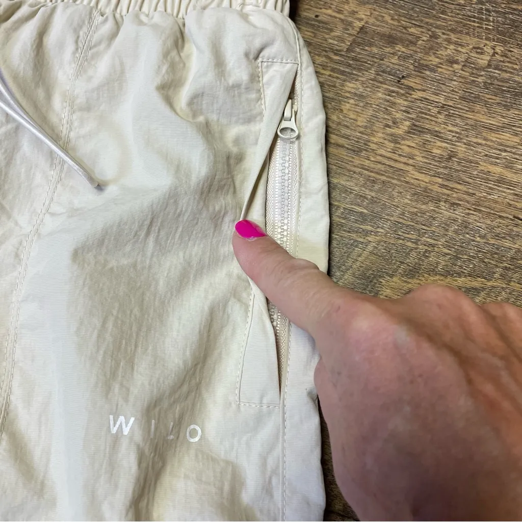WILO The Label Anthropologie Parachute Pants Joggers Track Beige Women XS Tan - Image 4