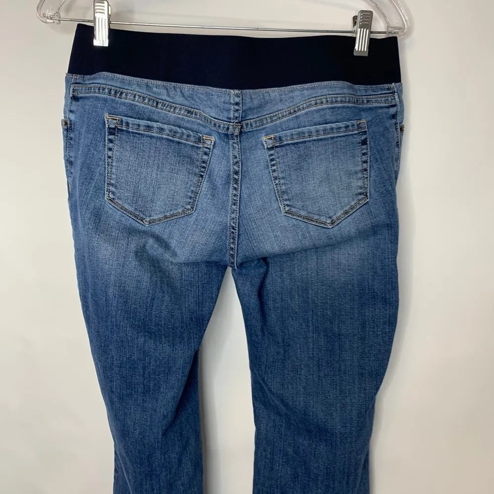 Liz Lange Maternity Under Belly Pull On Bootcut Jeans Sz 4 - Image 5