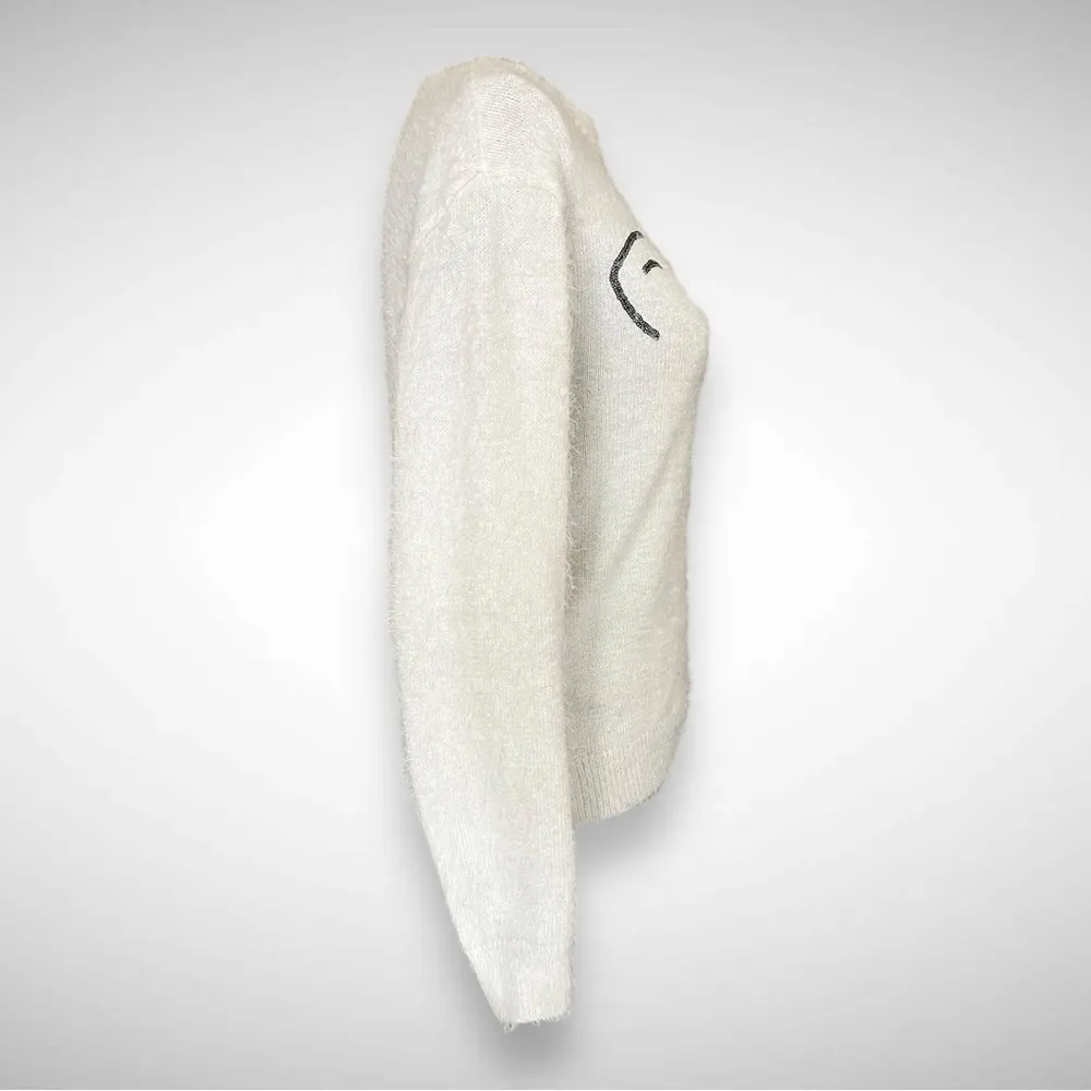 HOLIDAY TIME White Polar Bear Long Sleeve Relaxed Fit Sweater Small | EUC - Image 3