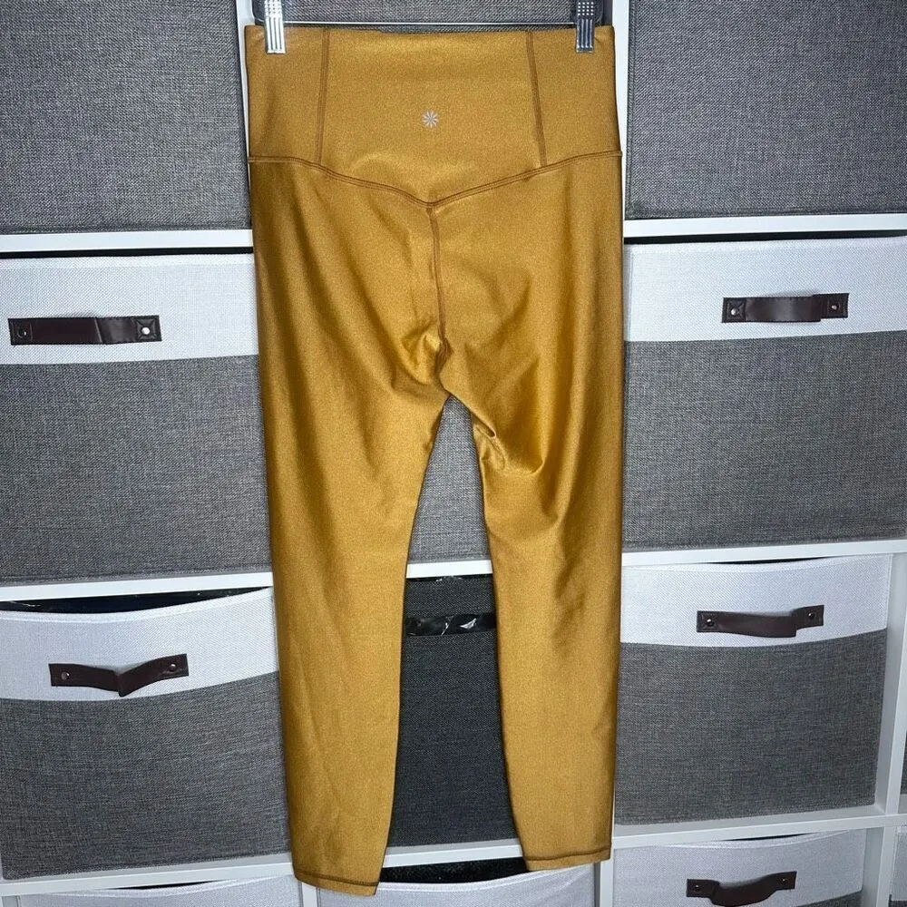 Athleta Elation Shine Tight Leggings Tuscan Gold Size Medium - Image 6