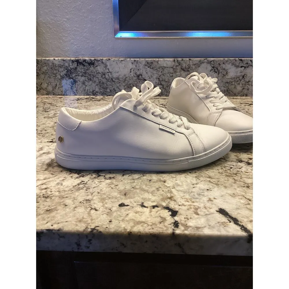 Anine Bing Liane White leather minimalistic lace up low top Sneakers size 36 6 - Image 6