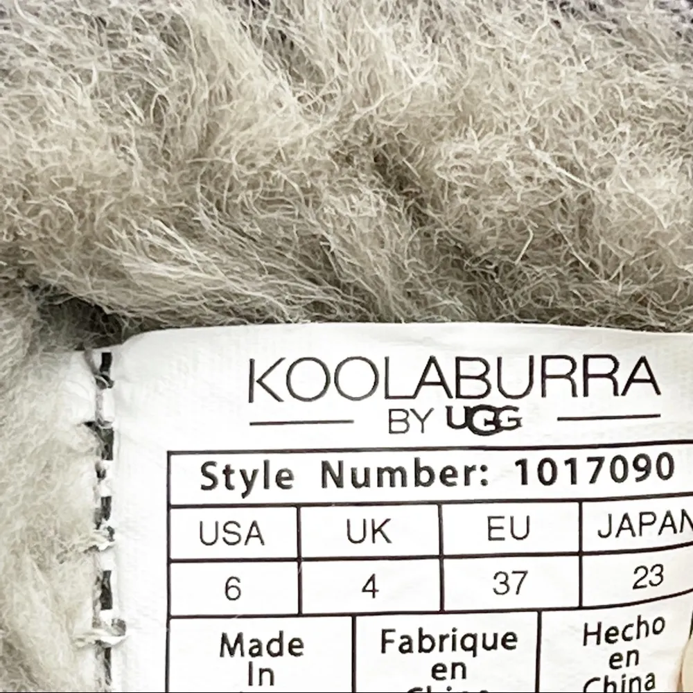 KOOLABURRA BY UGG Grey Sheepskin Suede Faux Fur Lined Lined Boots, Size 6 - Image 3