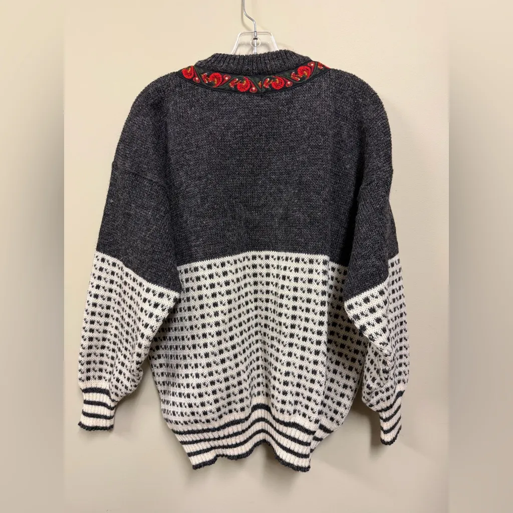 NORWOOL Unisex Sweater Size M Made in Norway 100% Pure Wool Red Size M - Image 2