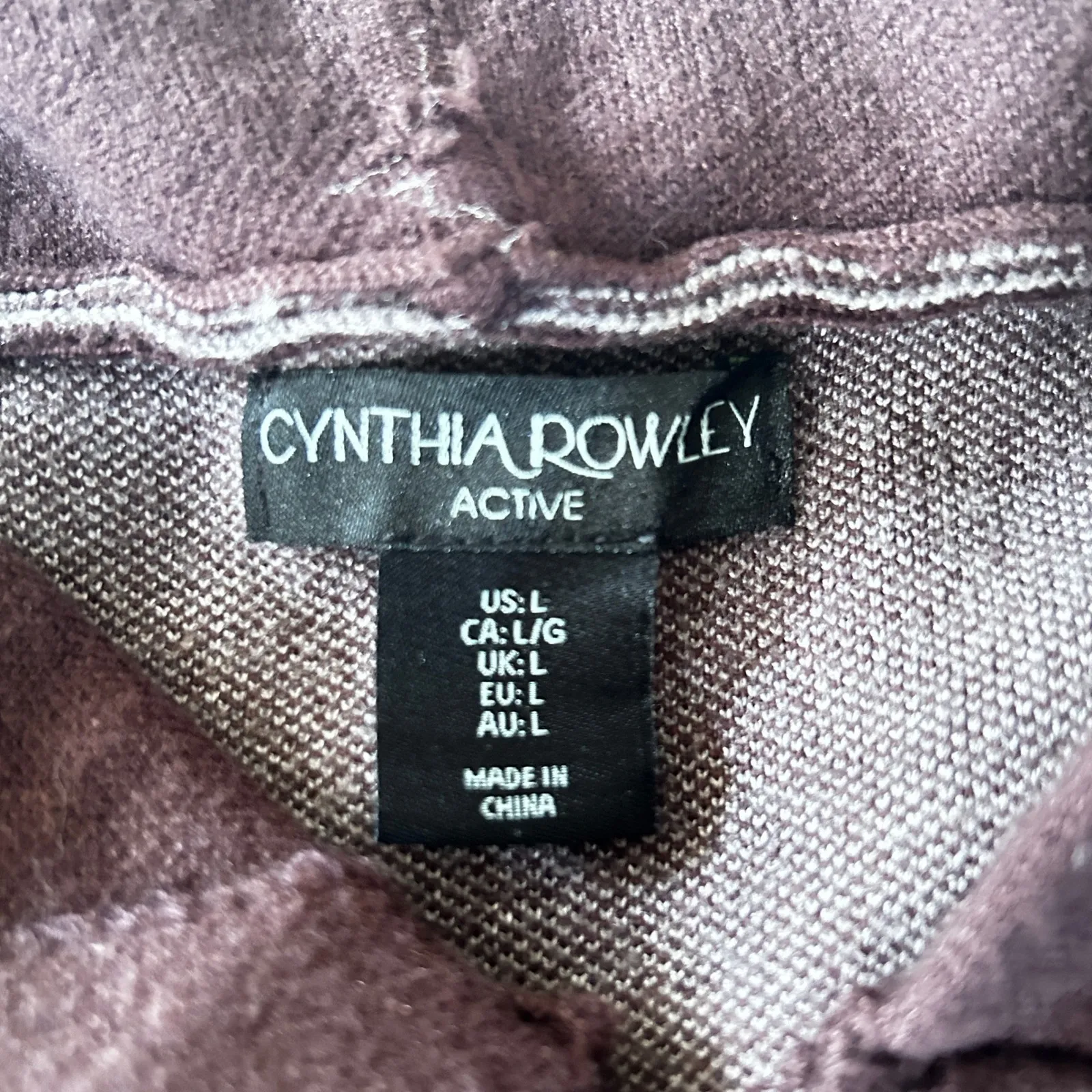 Cynthia Rowley New York Active Burgundy Womens Hooded Full Zip Jacket NWT - L - Image 9