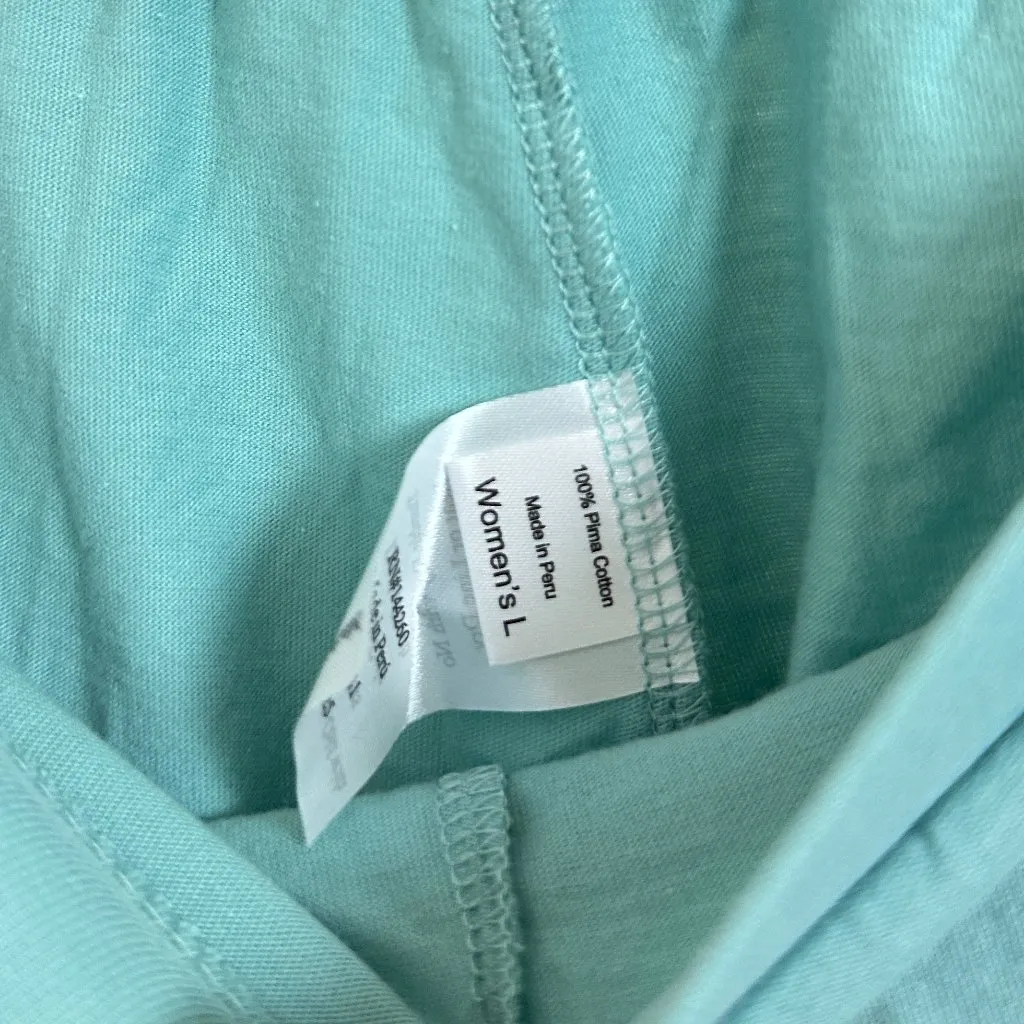 PETITE PLUME Sylvie Luxe Pima Cotton Short Pajamas in Green Size Large - Image 8