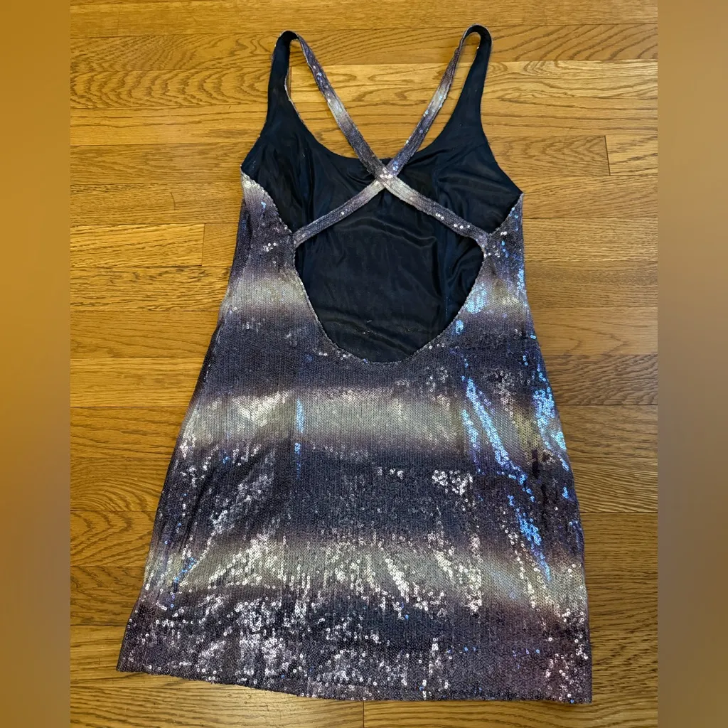 Sequin Mini Dress size M Blue Size M - Image 10
