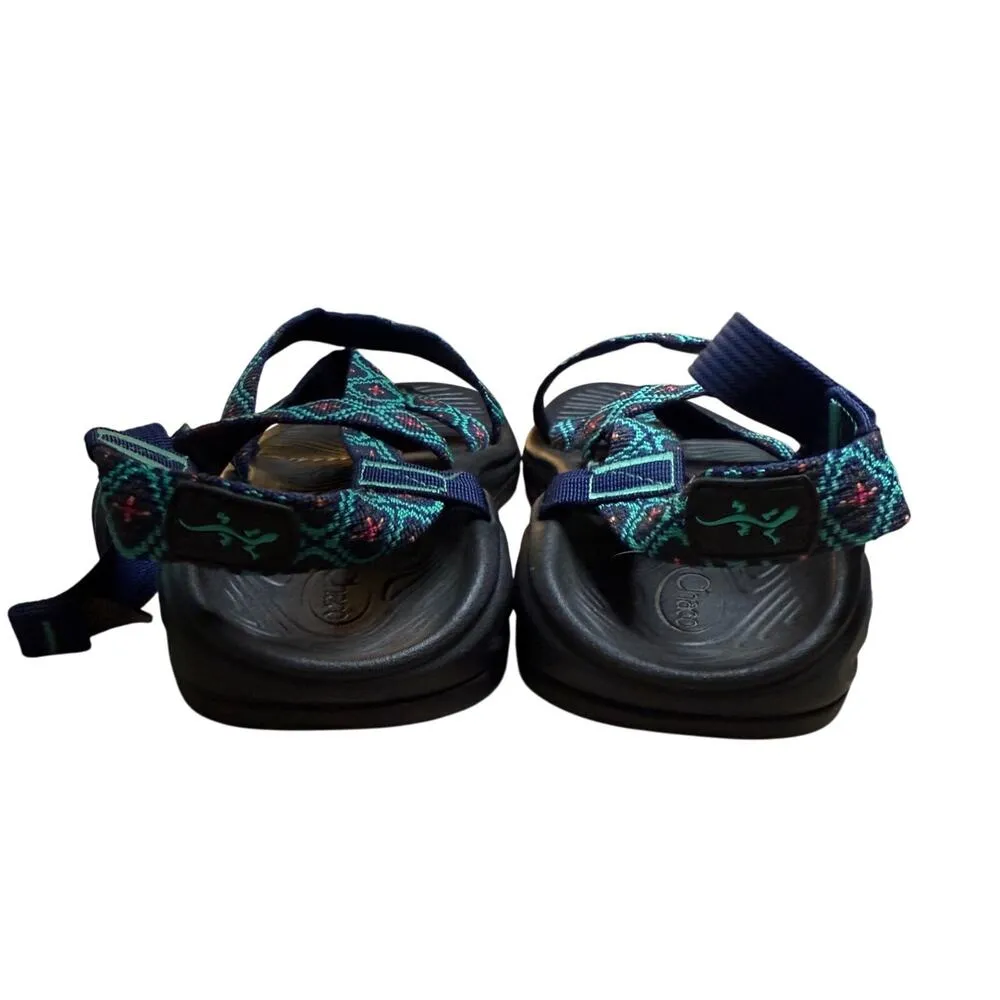 Chaco Womens Z/Volv 2 Toe Loop Sandals Mosaic Cobalt Blue Black Size 7 - Image 2