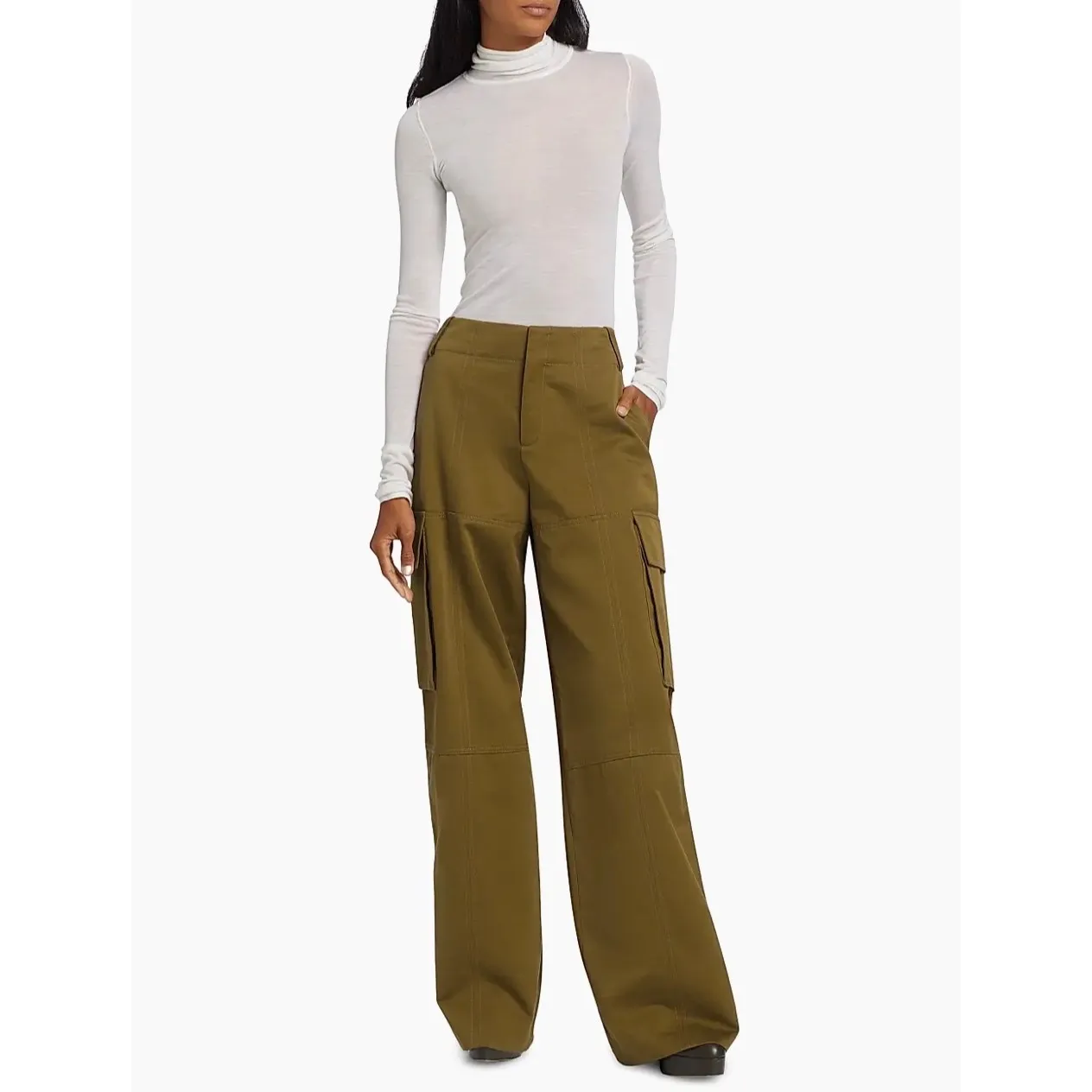 New! A.L.C.
Jo Cotton-Blend Turtleneck‎ Top Sz XL $295 - Image 5