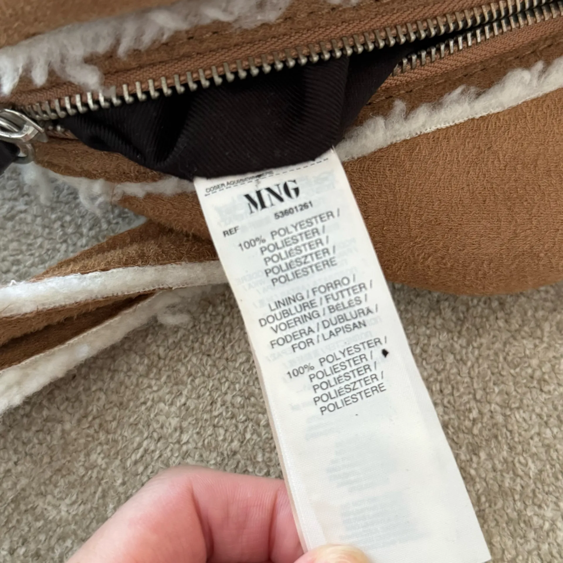 MNG by Mango Brown Tote Bag Purse - Image 8