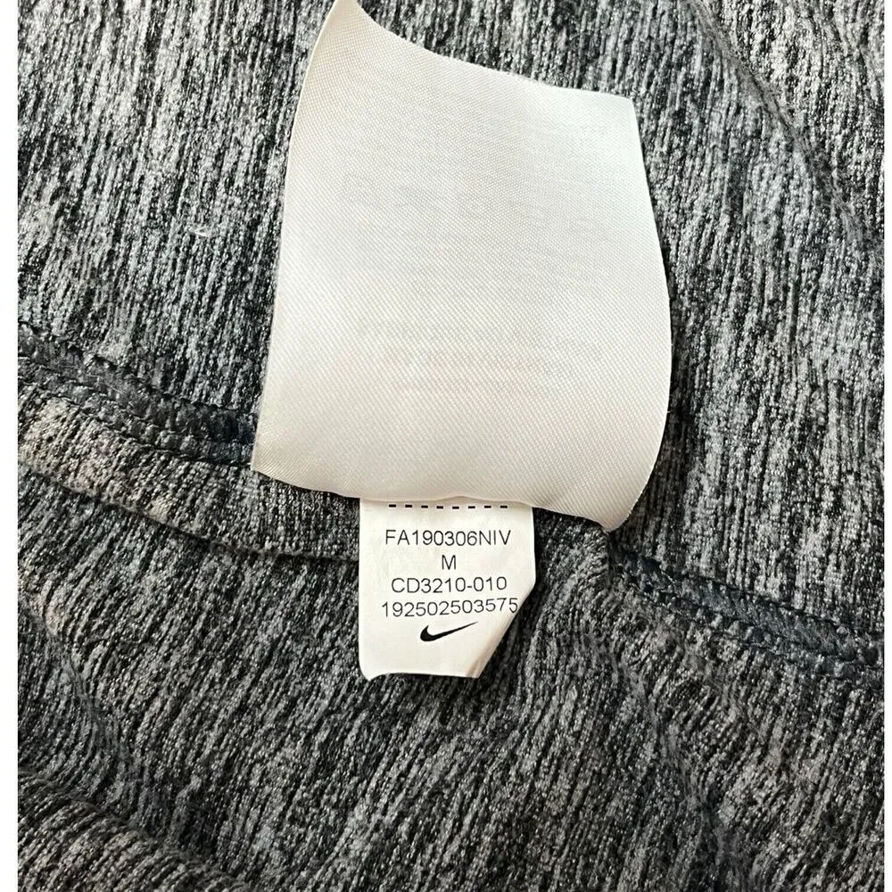 Nike Yoga Top Womens M Dri Fit Open Front Drape Cardigan Heathered Athletic Gray - Image 9