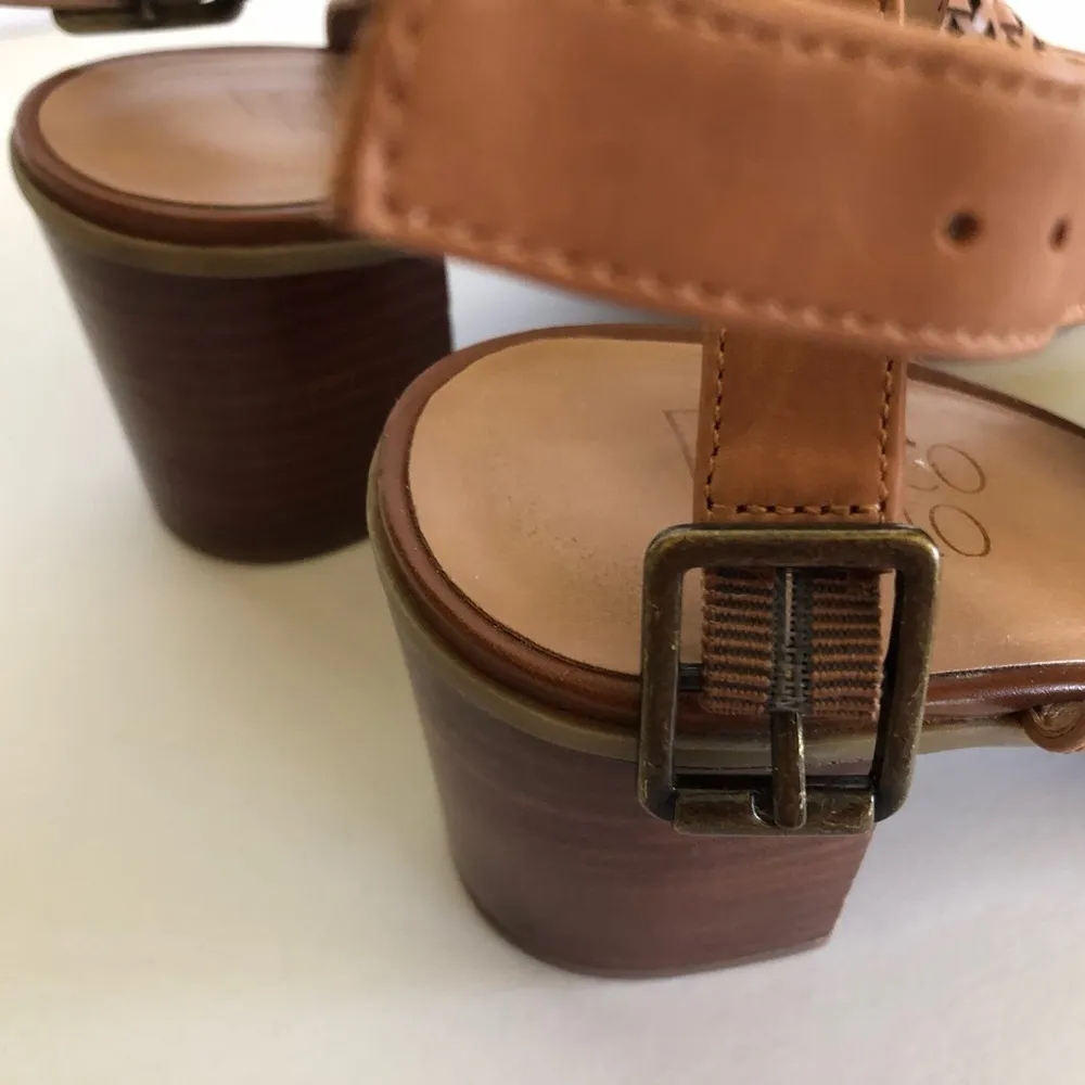 FRANCO SARTO Womens Sandals Size 8.5M Comfort Insole Leather Uppers Tan - Image 8