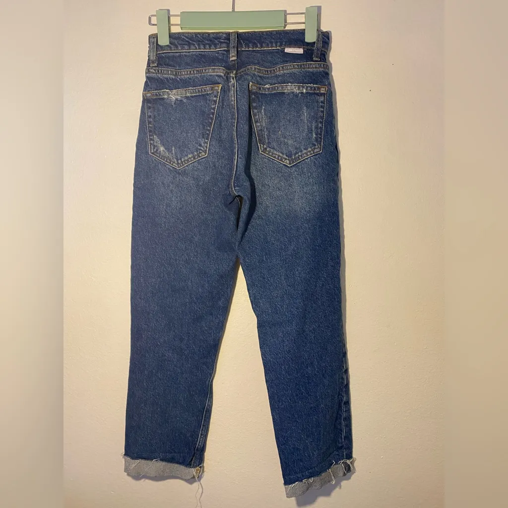 Boyish The Tommy Medium Wash Distressed High Rise Straight Jeans 24 - Image 4