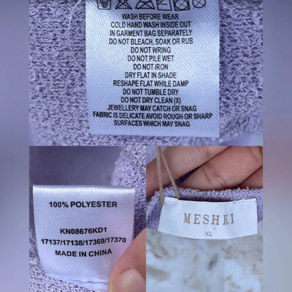 MESHKI Alysanne Cut Out Knit Maxi Dress - Lilac XL - Image 15