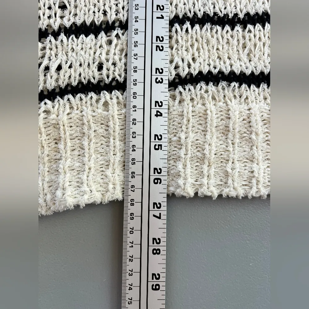 IRO Odessa Striped Black Loose White Sweater size medium - Image 15