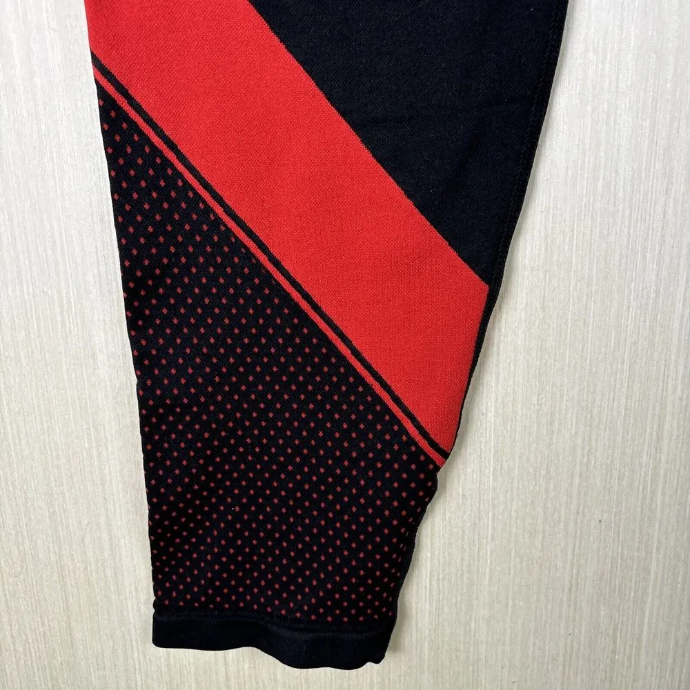 PINK Victoria Secret‎ Sz L Cool Comfy Leggings Black Red High Rise Stretchy - Image 4