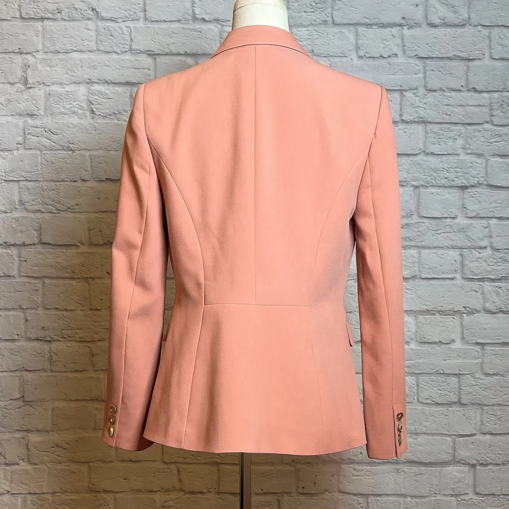 White House Black Market Double Breasted Blush Pink Blazer Women's 10 - Image 2