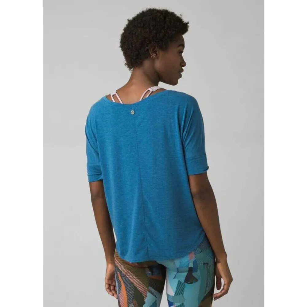 NWT Womens PrAna Yoga Pilates Climb Top New Rogue S Cargo Green Wicking SS Nice - Image 3