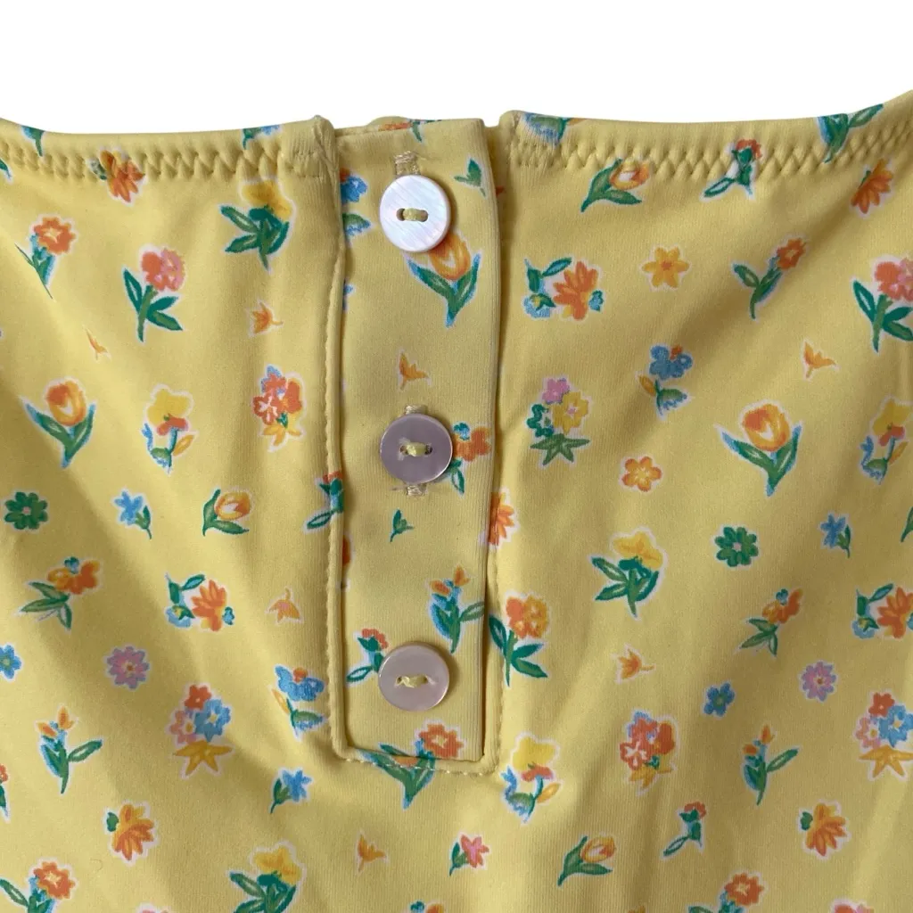 Frankie’s Bikinis x Pamela Anderson NWTs Pacific Yellow Floral Print One Piece - Image 5