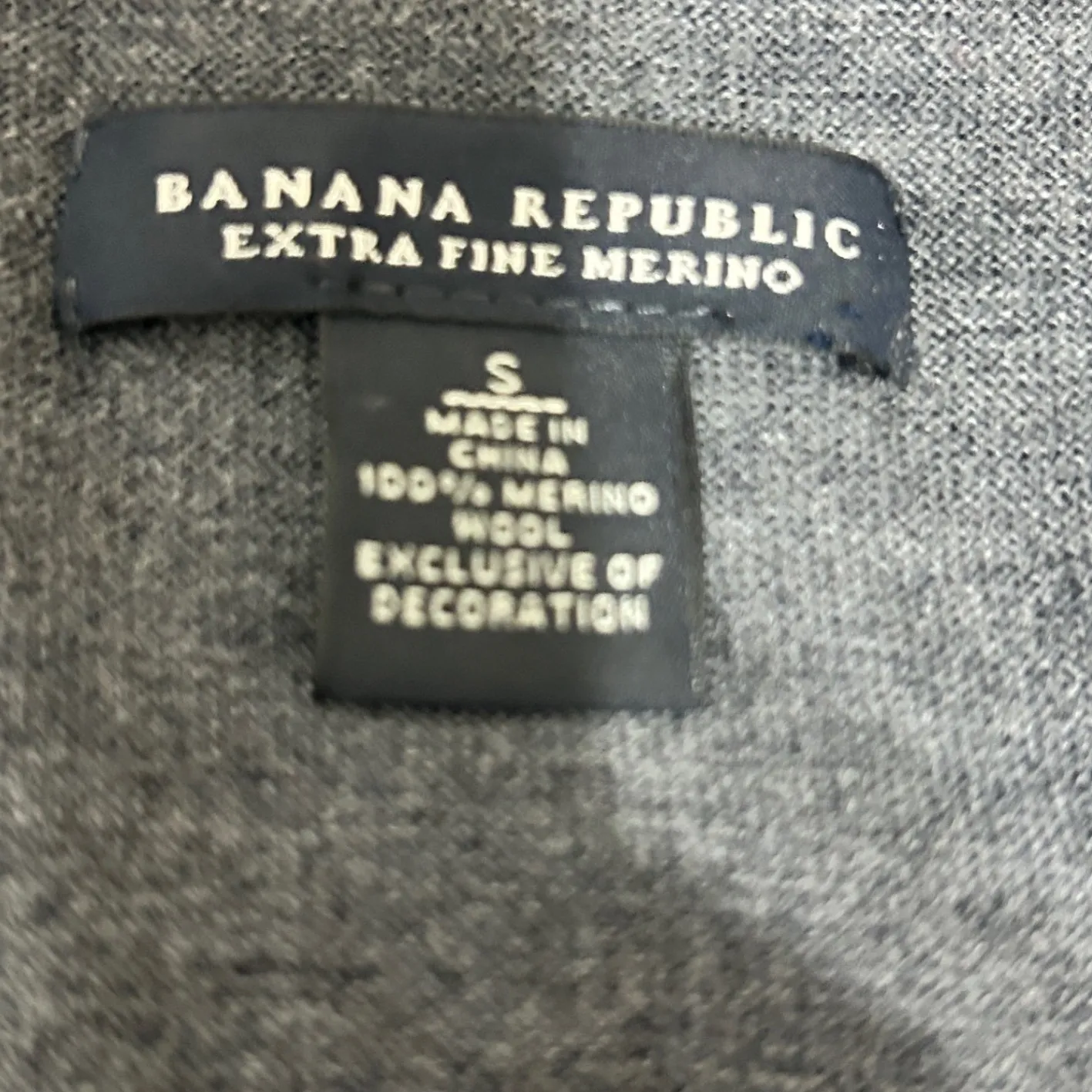 Banana‎ Republic Women Long Tank S Gray Merino Wool Pleated Trim Knit Top Scandi - Image 6