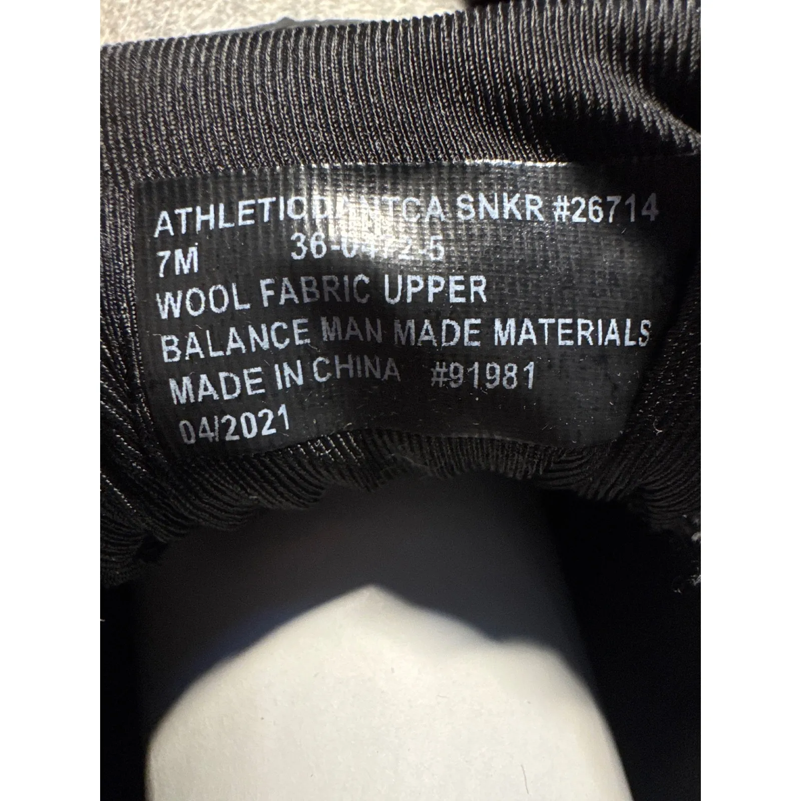 Comfortview Athletic Knit Sneaker Wanita 7M Grey Black Lace Up Wool Fabric Upper - Image 3