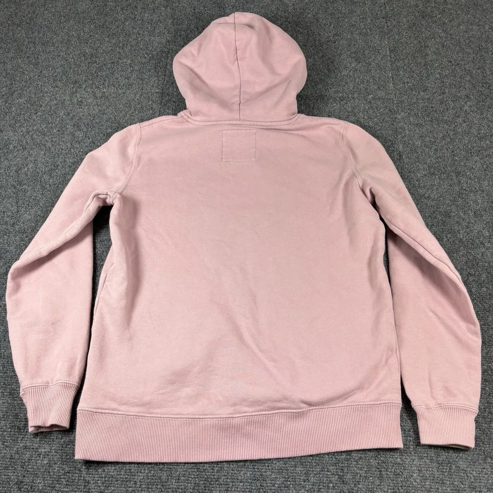 Hollister Medium Pullover Hoodie Dusty Light Pink Drawstring Pocket Front Pocket - Image 4