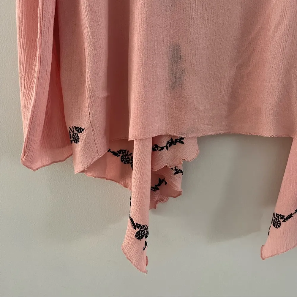 LOVE TREE. WOMENS OPEN DRAPE CARDIGAN. FLORAL EMBROIDERY. SIZE SMALL - Image 10