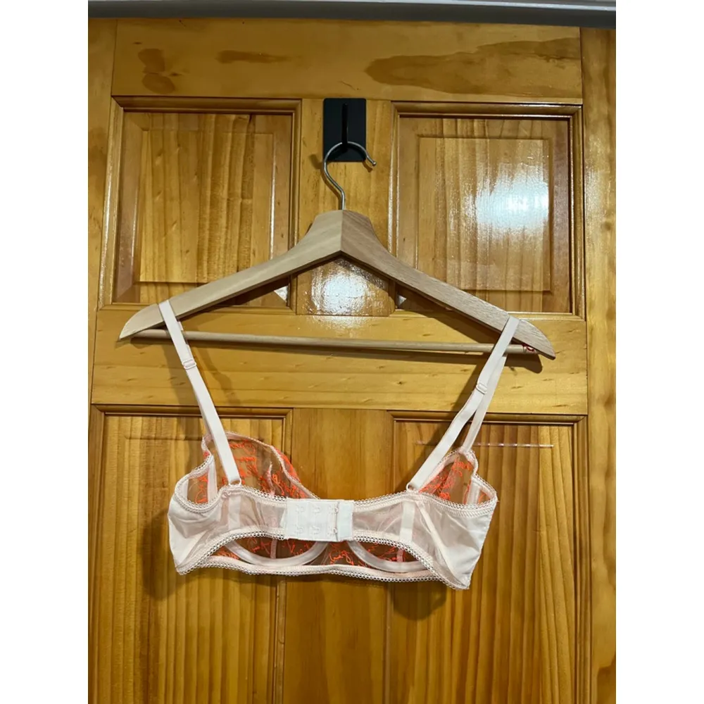Simone Perele Violette Half Cup Bra Pop Orange Size 32D - Image 3