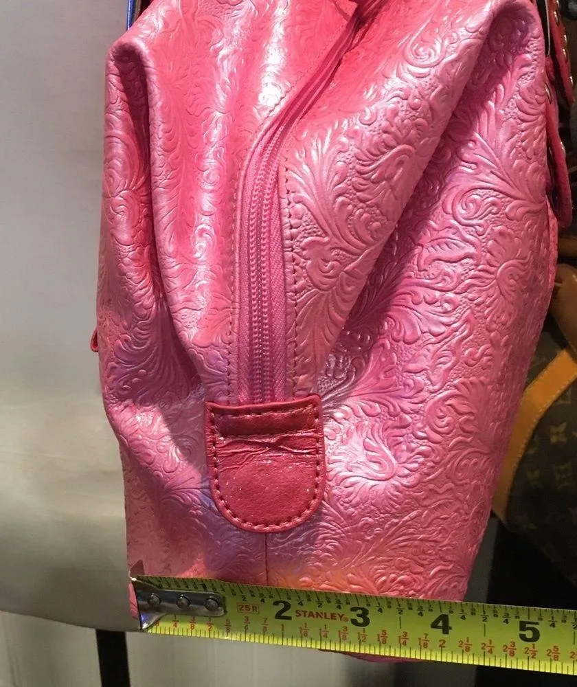 SHARIF 1827 Paisley Pink Shoulder Bag Adjustable Handle Sides - Image 5