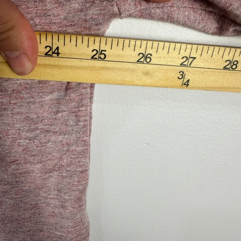 Market And Spruce Hoodie Women 2X Pink Lace Up Sleeve Pullover Cozy Loungewear Pink - Image 4