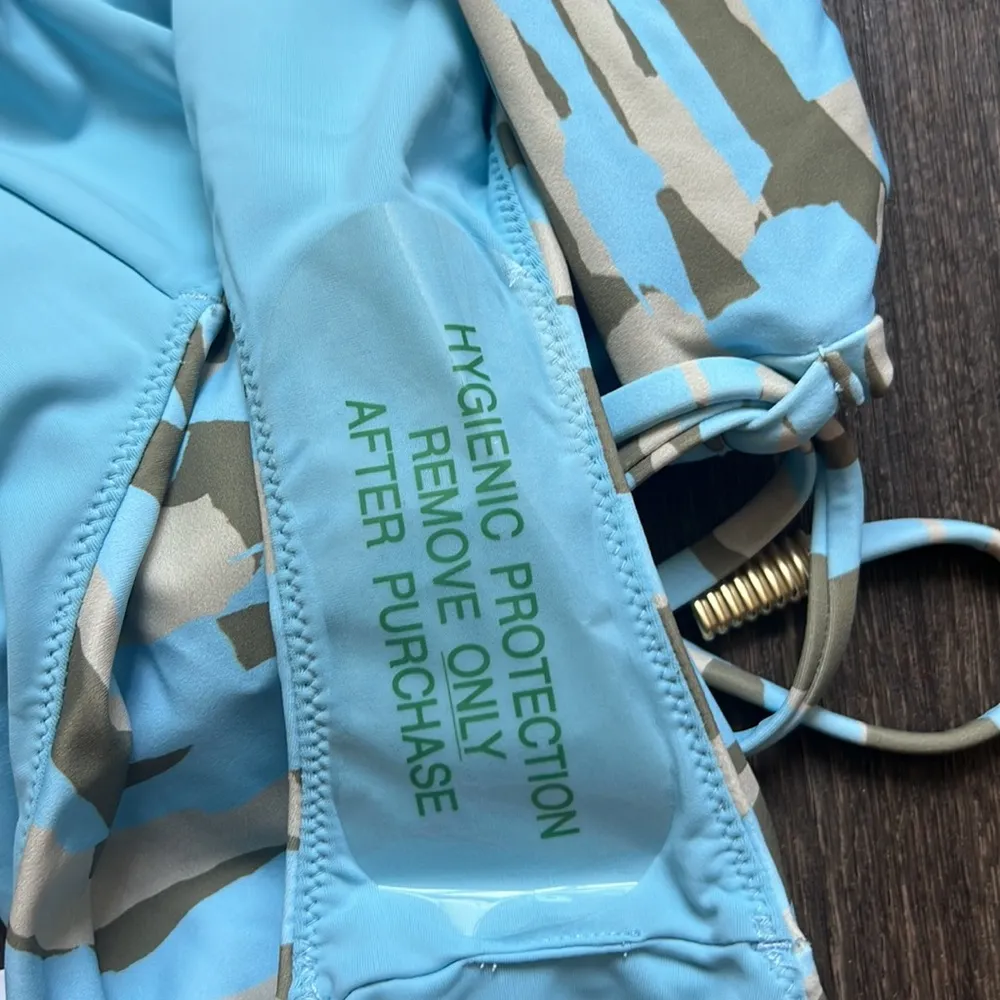 OPAL PRINTED BIKINI BOTTOM Blue Size XS - Image 5