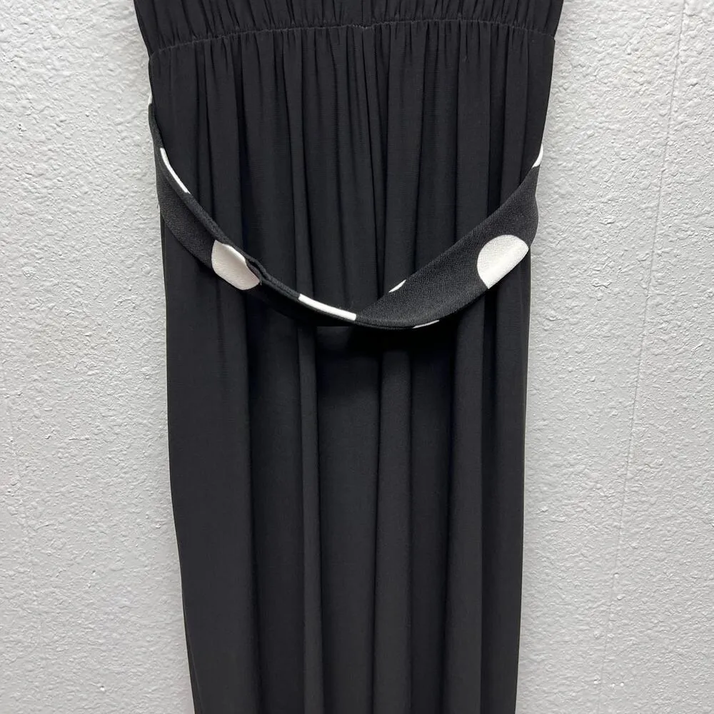 Marina Jumpsuit Womens M Cowl Neck Stretch Party Cocktail Event Feminine Dressy Black Size M - Image 8