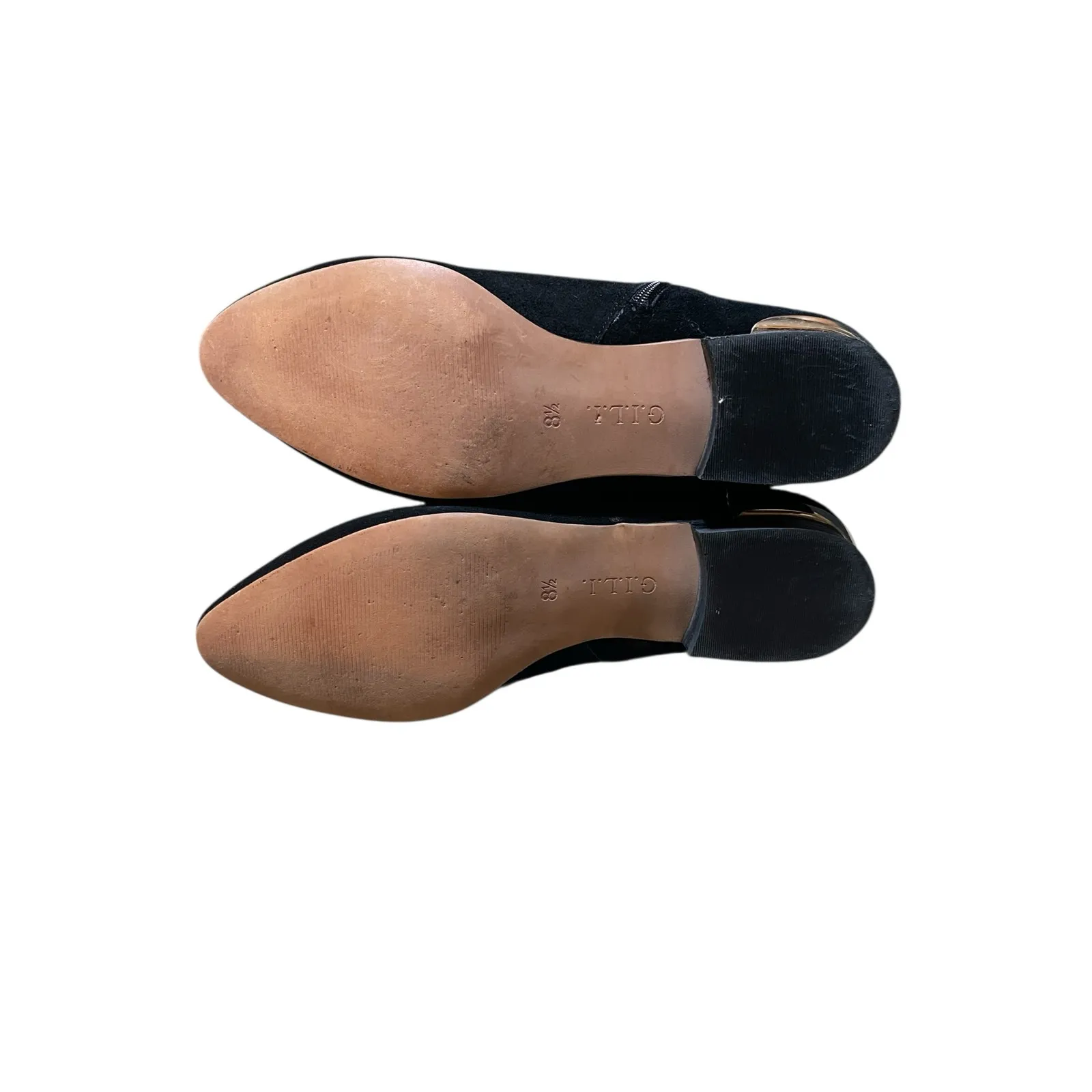 GILI Womens Size 8.5 Black Leather Suede Tall Shaft Chandra Stretch Zip Boot - Image 6