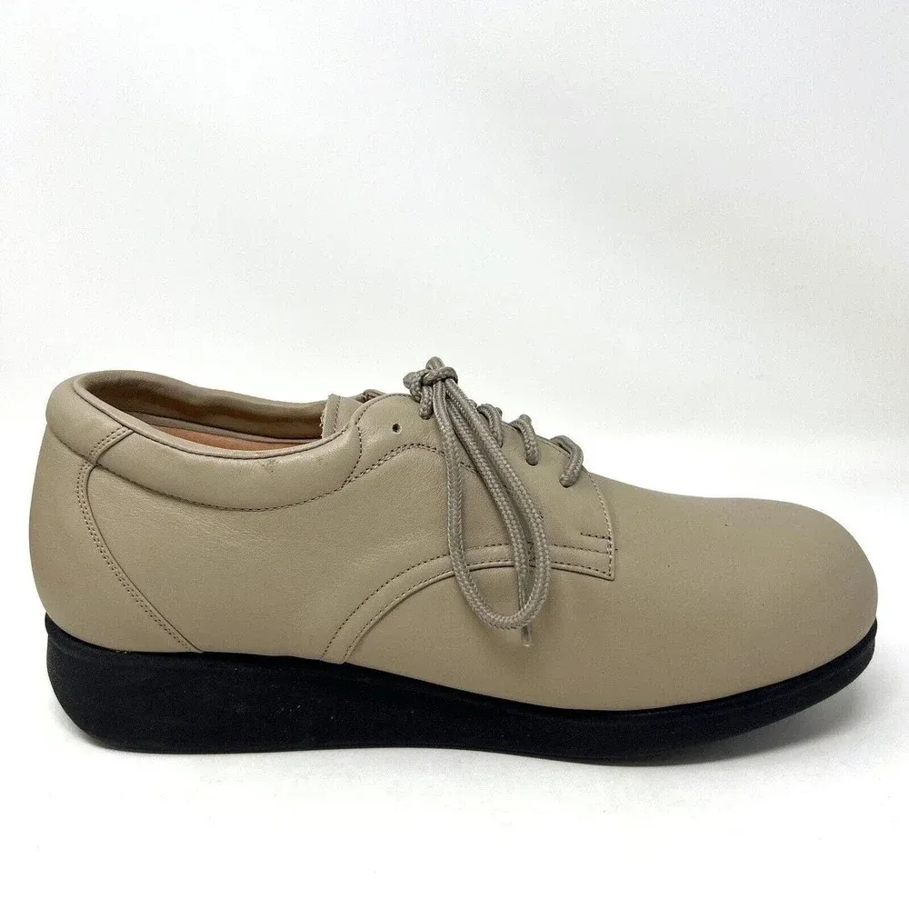 Apex Ambulator Shoes Diabetic‎ Lace Up Leather Walking Tan Neutral Women's 9 - Image 6