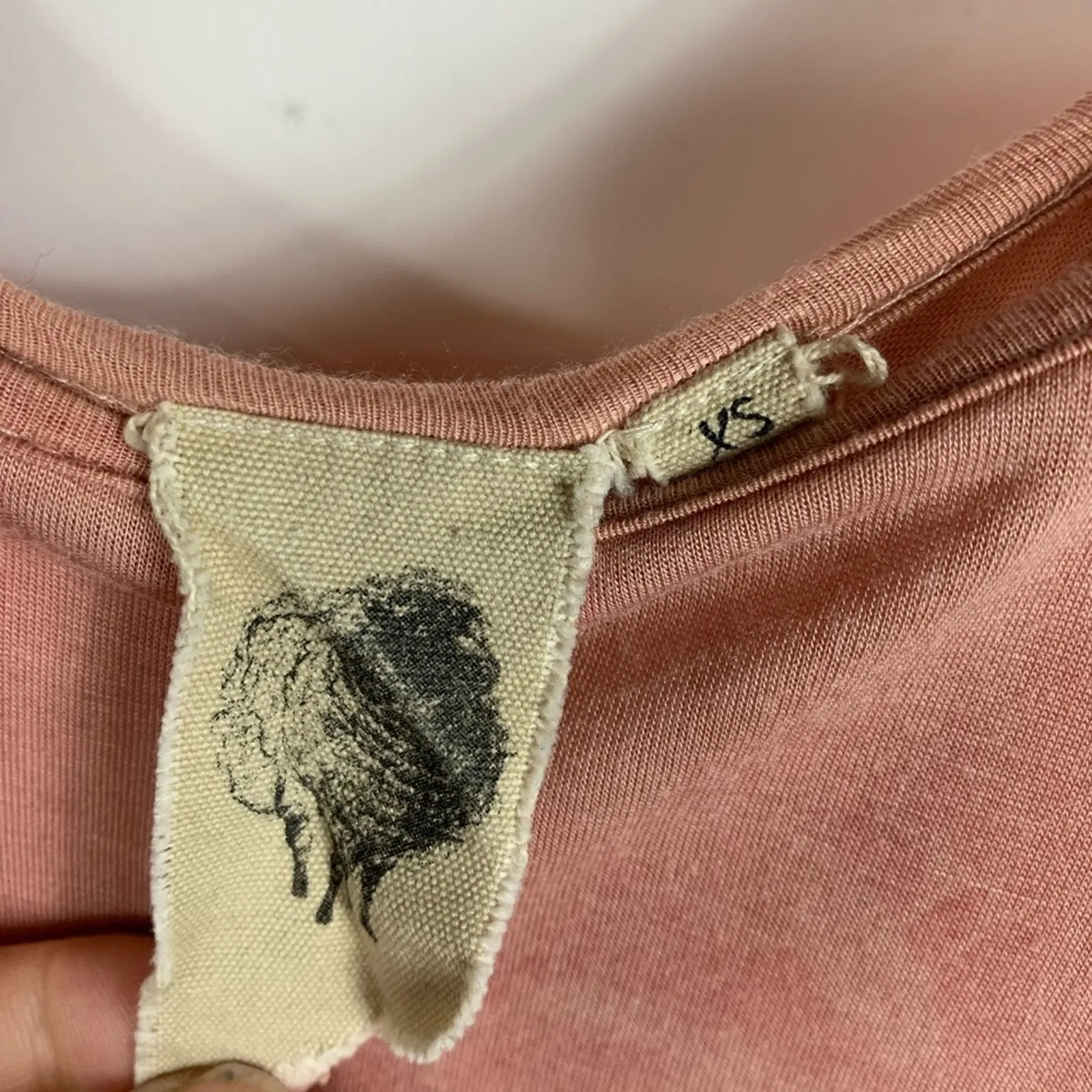 Muted Pink Flowy Long Sleeve Hi Low T Shirt XS - Image 8