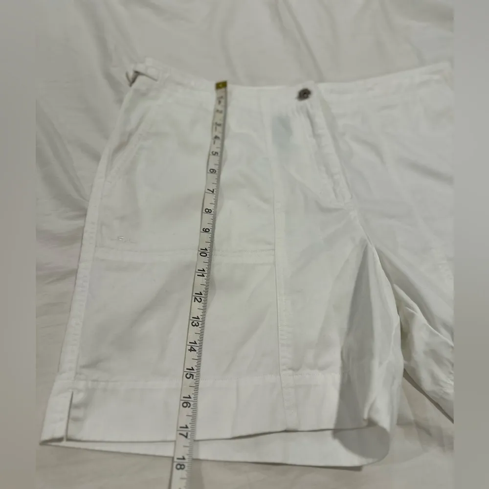 Lauren Ralph Lauren Sz: 14 Women White Chino Shorts Stretch Cotton Preppy. - Image 4