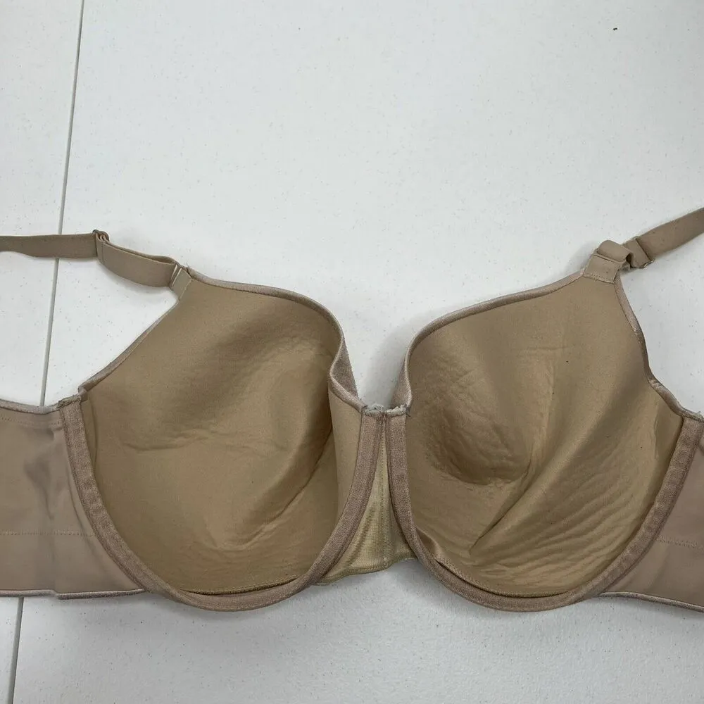 Cacique Sz 44D Bra Smooth Balconette Beige Nude Full Coverage Underwired Women’s - Image 11