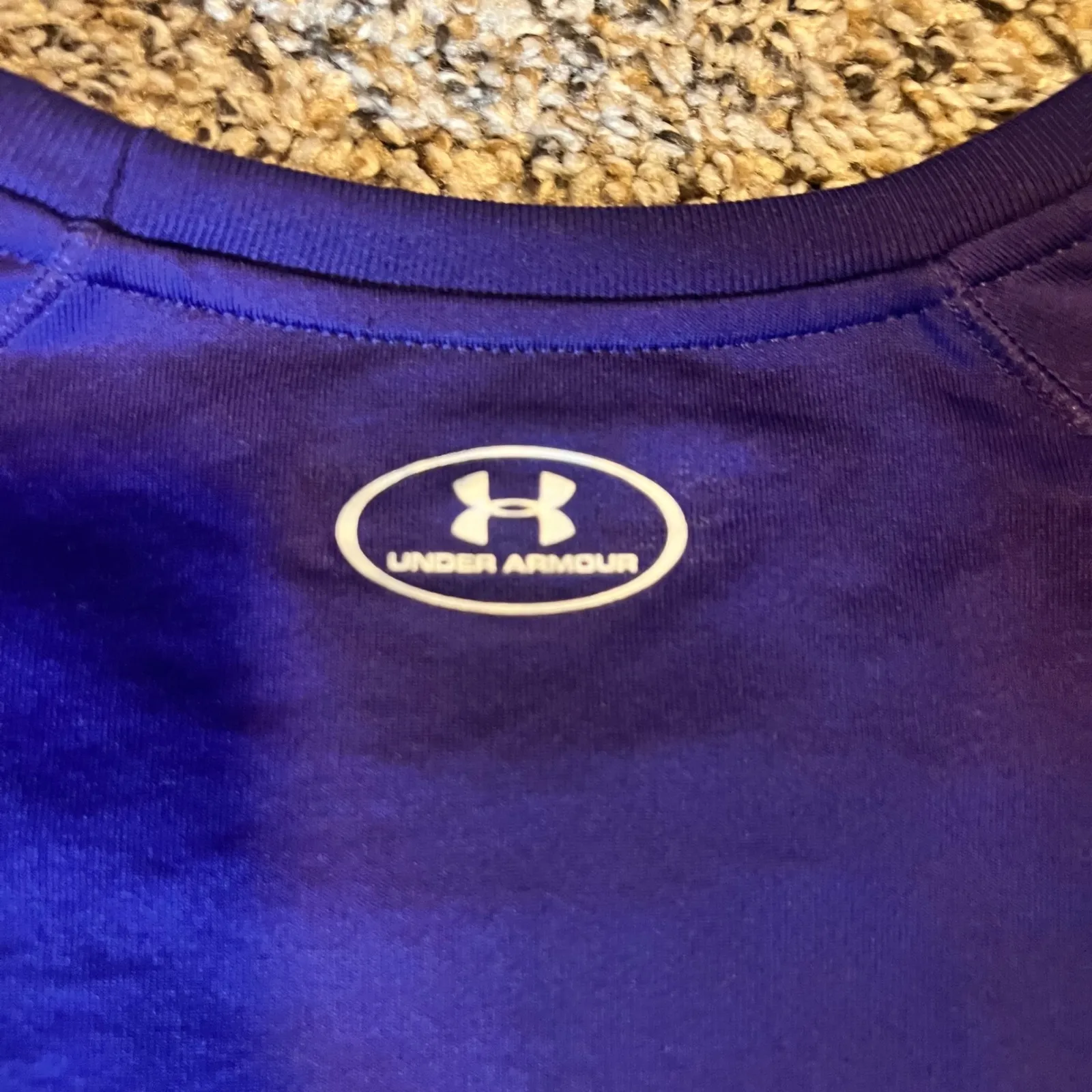 Under Armour HeatGear Purple Long Sleeve Athletic Shirt Women's Medium Loose Fit - Image 7