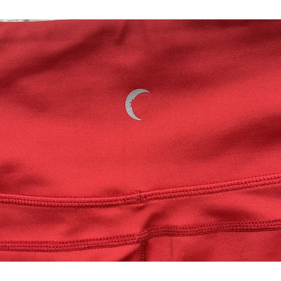 Zyia Active Red Tight Cropped Pocket Stretch Leggings‎ Yoga Athletic Size 4 - Image 3