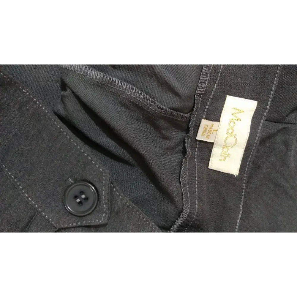 Modcloth Charcoal Gray High Waist Stretch Knit Skinny Ankle Pants Large NEW - Image 5