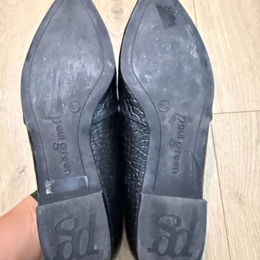 Paul green Belinda pointed loafers in black crocodile size 5.5 - Image 3