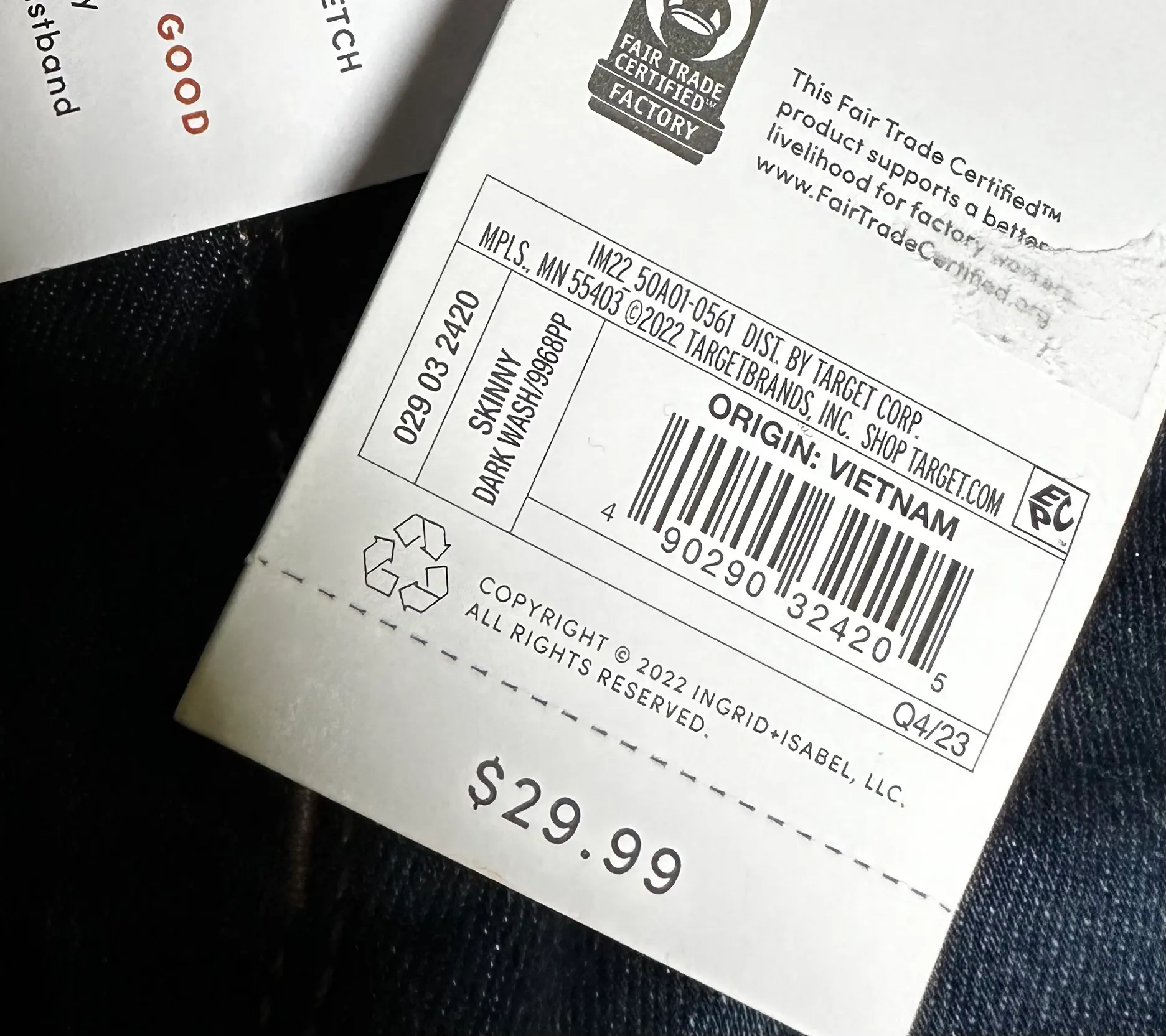 Under Belly Skinny Maternity Jeans - Isabel Ingrid super stretch - Image 7